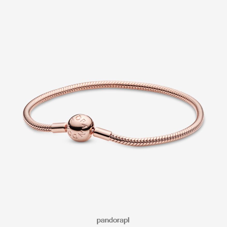 Pozłacane Różowym Złotem Akcesoria Pandora Bransoletka z łańcuszkiem w kształcie węża DFDN341