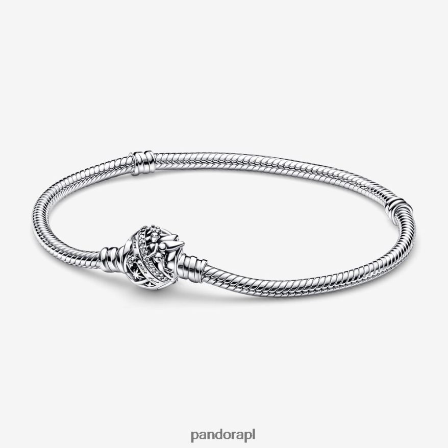 srebro Akcesoria Pandora Bransoletka z łańcuszkiem w kształcie węża z zapięciem Disney Dzwoneczek DFDN390