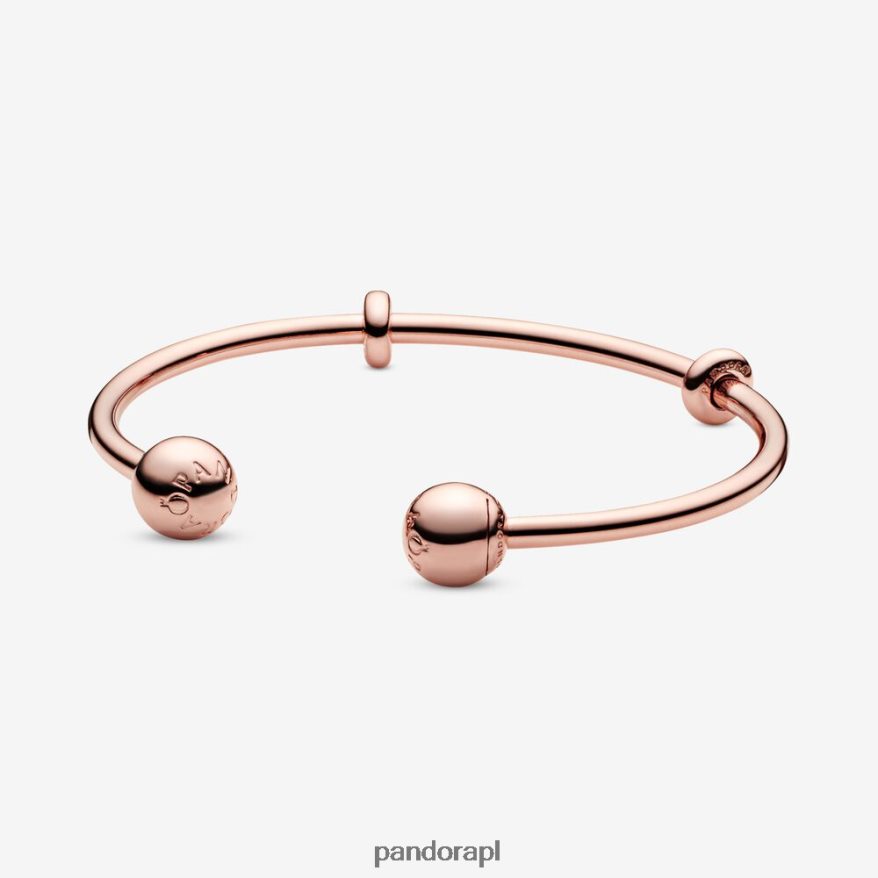 Pozłacane Różowym Złotem Akcesoria Pandora chwila otwartej bransoletki DFDN370