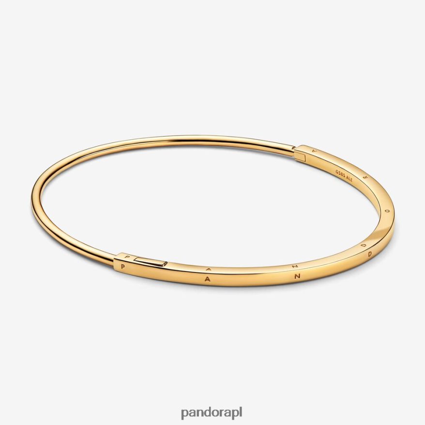 złoto Akcesoria Pandora sygnowana bransoletka i-d DFDN442