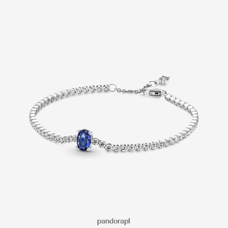 srebro Akcesoria Pandora błyszcząca bransoletka tenisowa Pave DFDN459