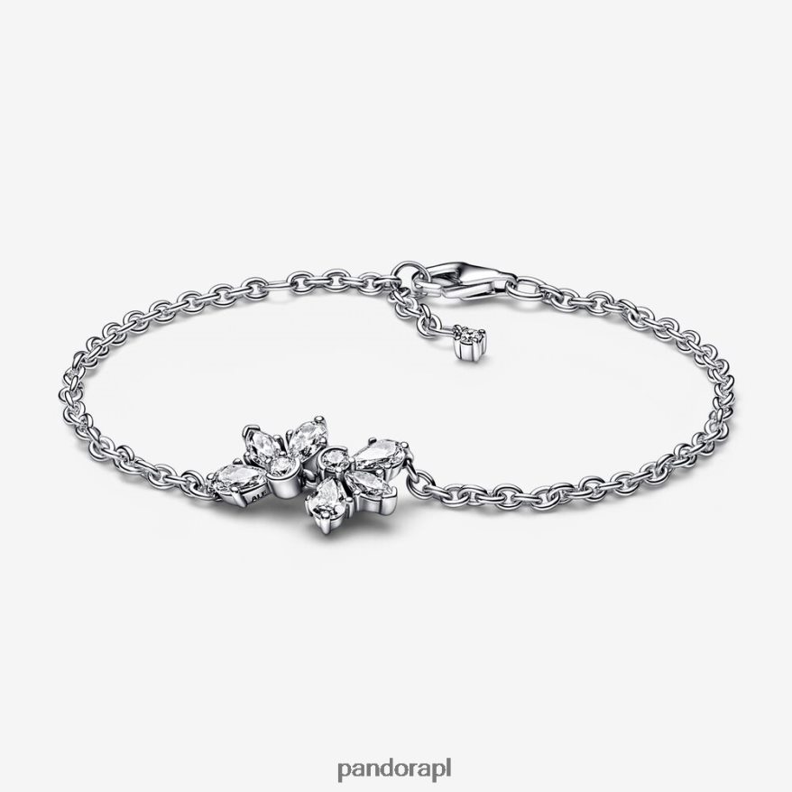 srebro Akcesoria Pandora błyszcząca bransoletka z łańcuszka zielnikowego DFDN451