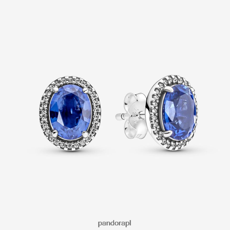 srebro Akcesoria Pandora błyszczące, wyraziste kolczyki w kształcie aureoli DFDN929