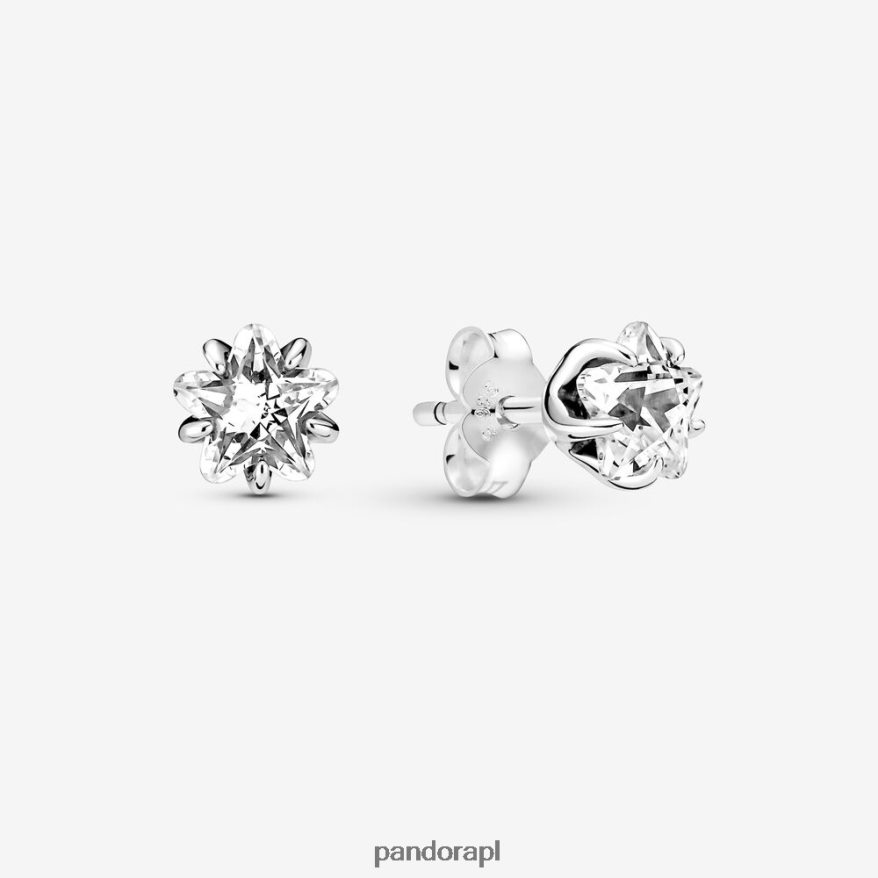 srebro Akcesoria Pandora niebiańskie, błyszczące kolczyki w kształcie gwiazdek DFDN892