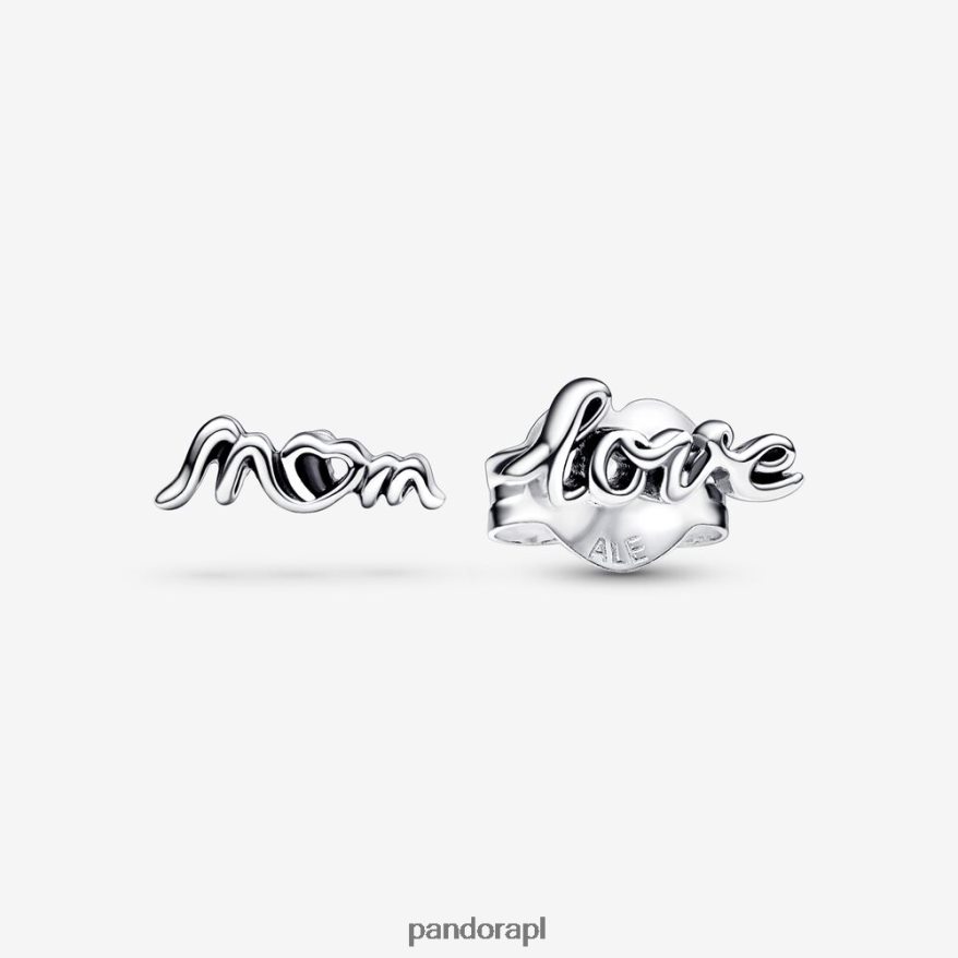 srebro Akcesoria Pandora uwielbiam kolczyki w kształcie mamy DFDN917