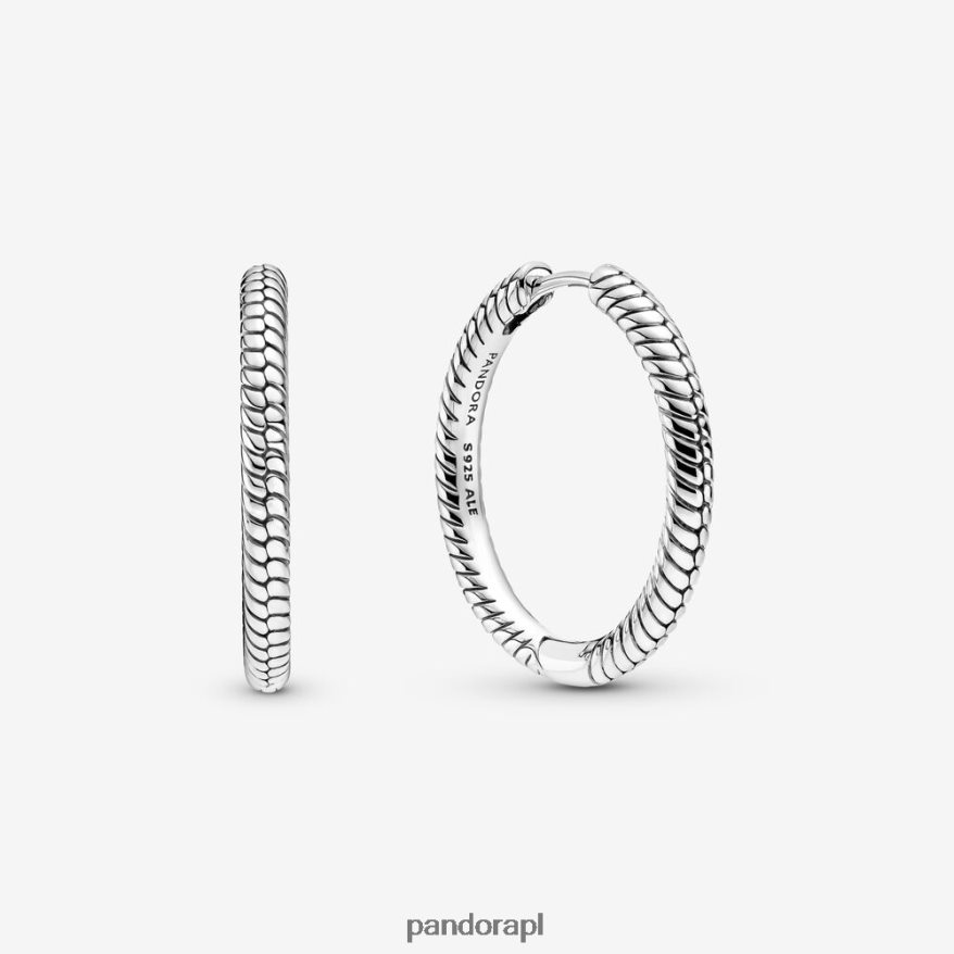 srebro Akcesoria Pandora kolczyki koła z urokiem chwili DFDN836