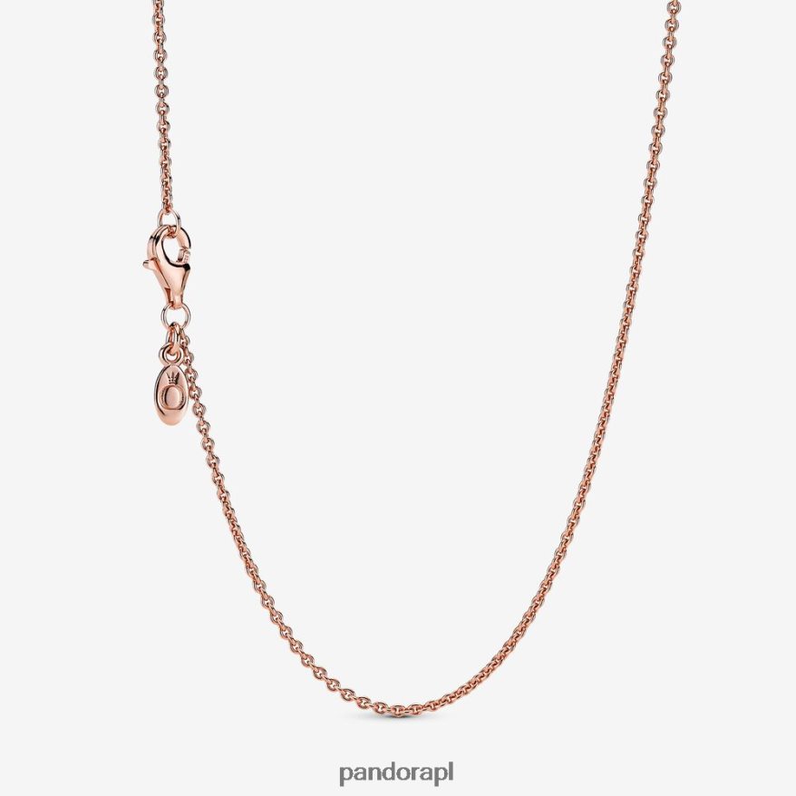 Pozłacane Różowym Złotem Akcesoria Pandora klasyczny naszyjnik z łańcuszka kablowego DFDN716