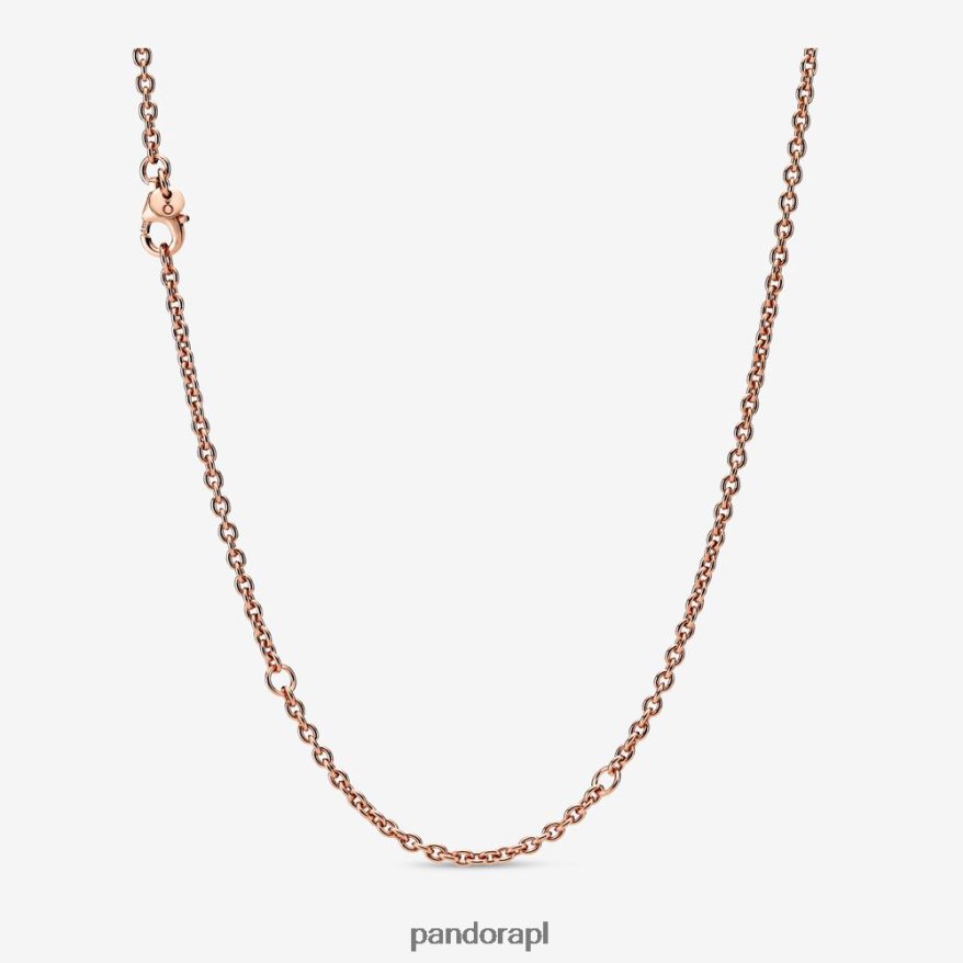 Pozłacane Różowym Złotem Akcesoria Pandora naszyjnik z łańcuszka kablowego DFDN748