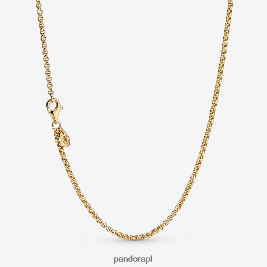 pozłacany Akcesoria Pandora Naszyjnik z łańcuszkiem rolo DFDN712