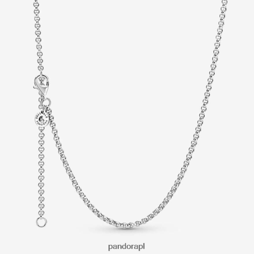 srebro Akcesoria Pandora Naszyjnik z łańcuszkiem rolo DFDN711
