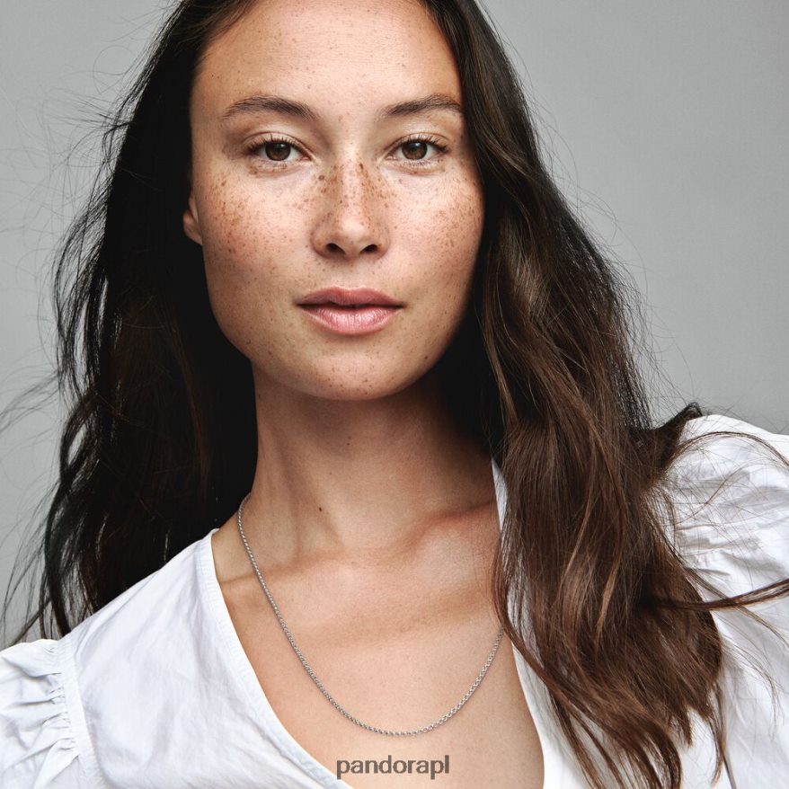 srebro Akcesoria Pandora Naszyjnik z łańcuszkiem rolo DFDN711