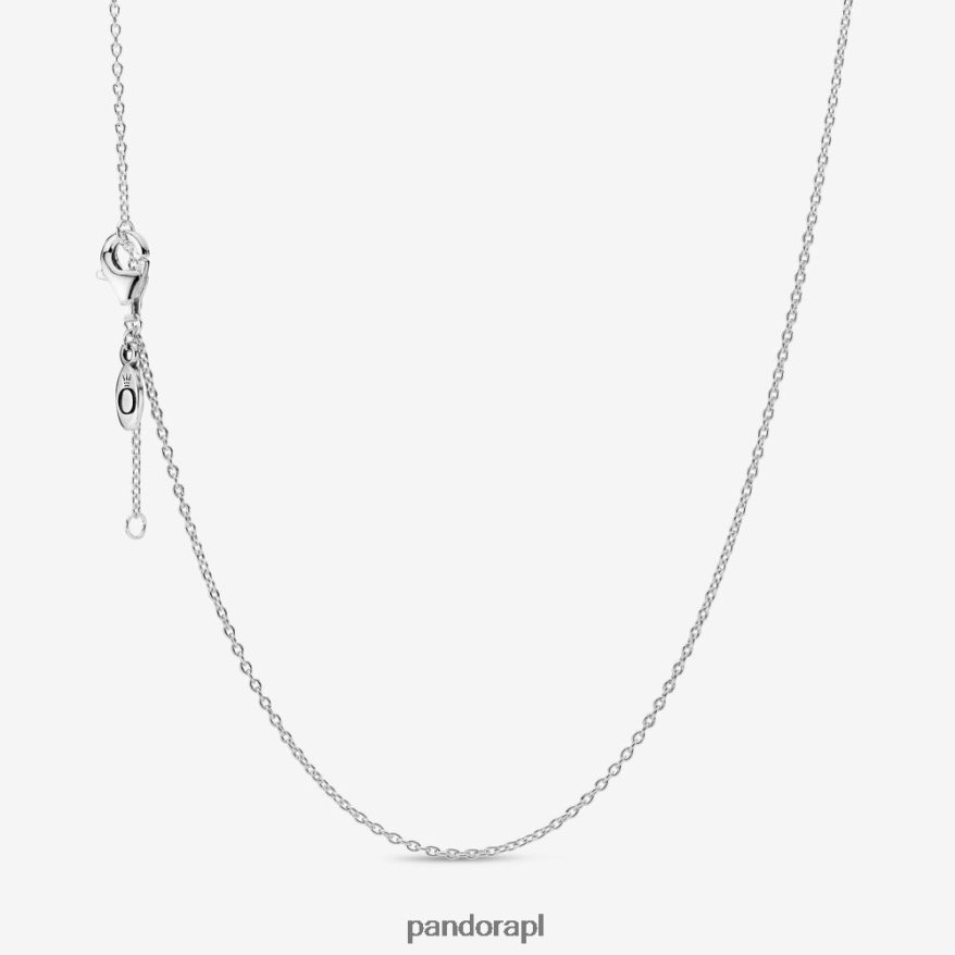 srebro Akcesoria Pandora klasyczny naszyjnik z łańcuszka kablowego DFDN733