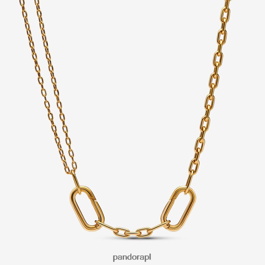 pozłacany Akcesoria Pandora mój naszyjnik z podwójnym łańcuszkiem DFDN727