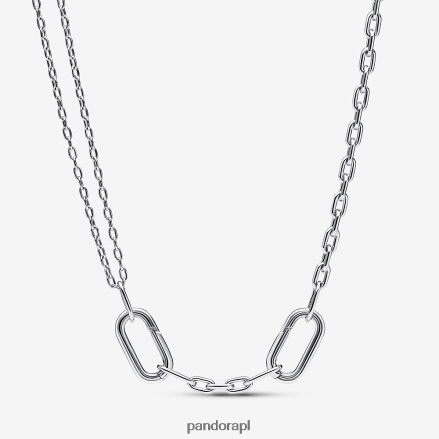 srebro Akcesoria Pandora mój naszyjnik z podwójnym łańcuszkiem DFDN726