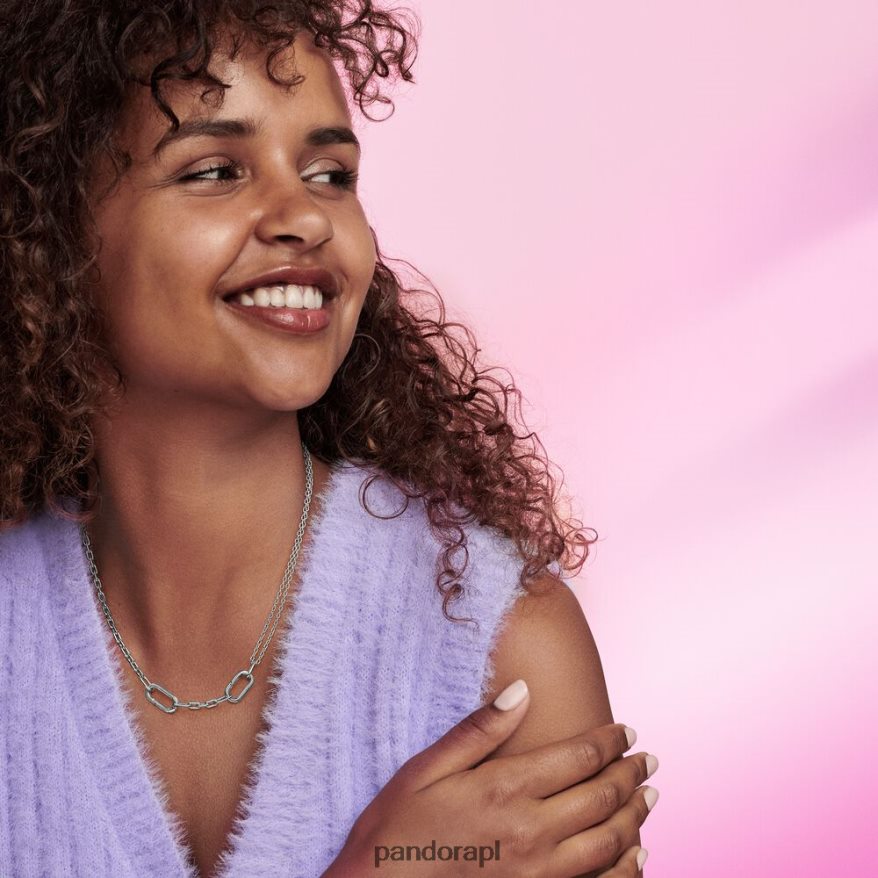 srebro Akcesoria Pandora mój naszyjnik z podwójnym łańcuszkiem DFDN726