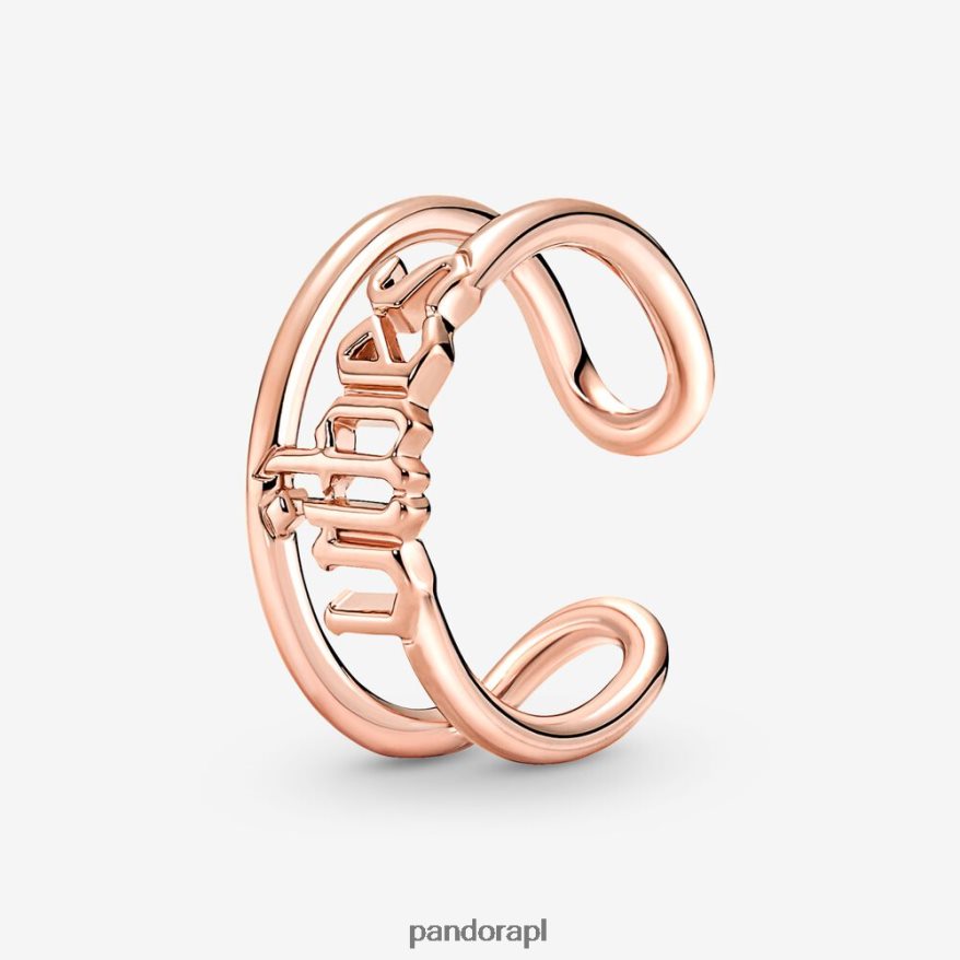 Pozłacane Różowym Złotem Akcesoria Pandora wibruję, otwarty pierścień DFDN693