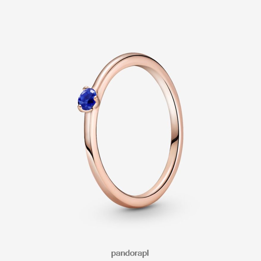 Pokryty różowym złotem/niebieski Akcesoria Pandora gwiezdny pierścień pasjansa DFDN631