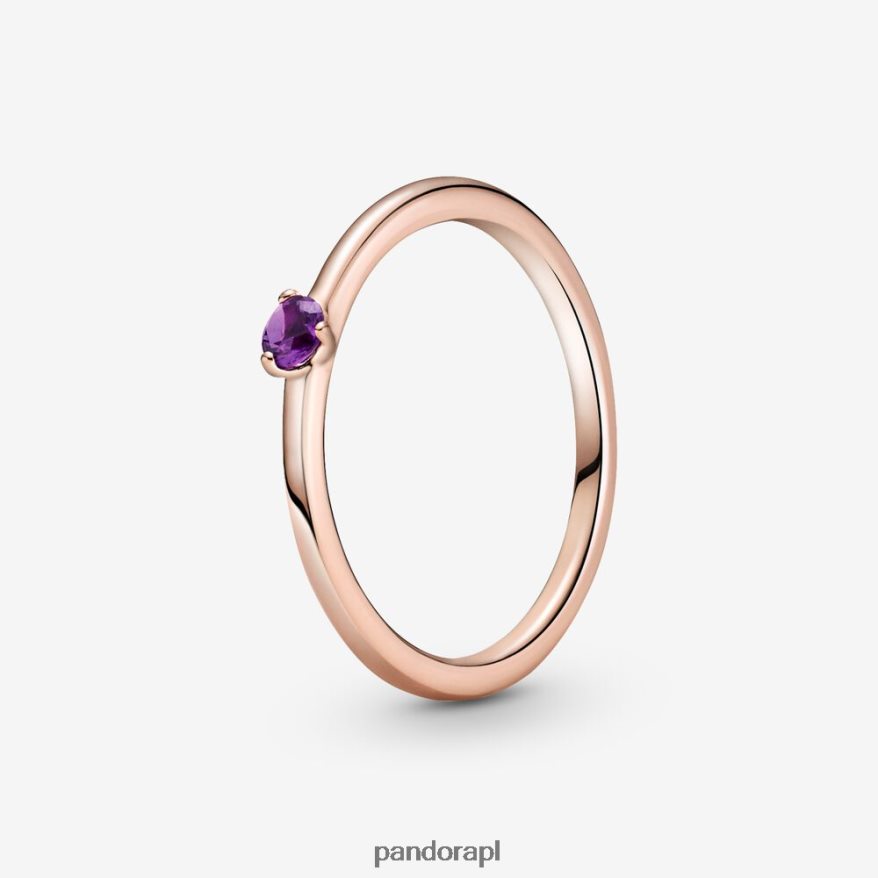 Pozłacane Różowym Złotem Akcesoria Pandora fioletowy pasjans DFDN639