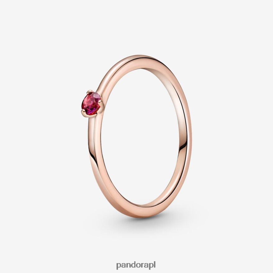 platerowany różowym złotem/czerwony Akcesoria Pandora pierścień pasjansa DFDN633