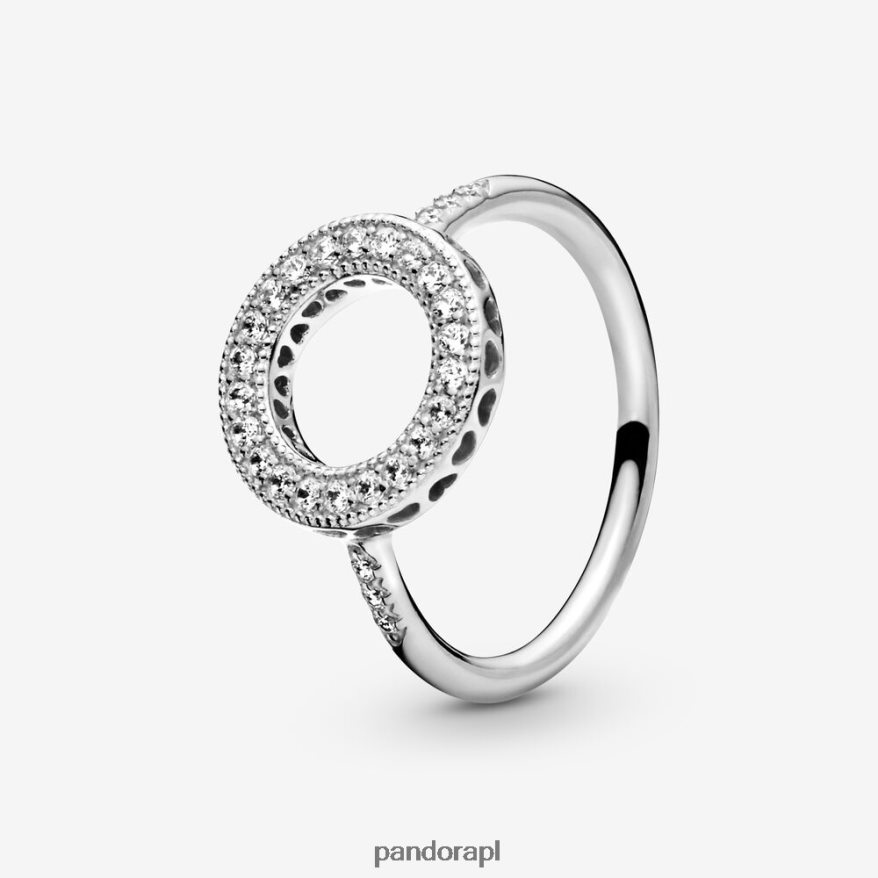 srebro Akcesoria Pandora błyszczący pierścień aureoli DFDN696