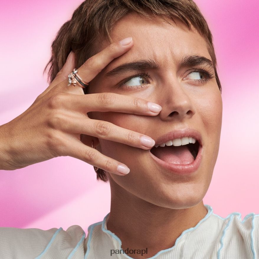 Pozłacane Różowym Złotem Akcesoria Pandora dzwonię DFDN563