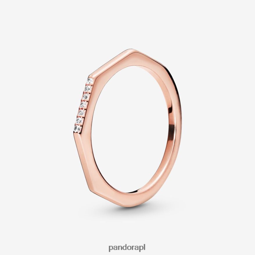 Pozłacane Różowym Złotem Akcesoria Pandora pierścień wieloaspektowy DFDN635