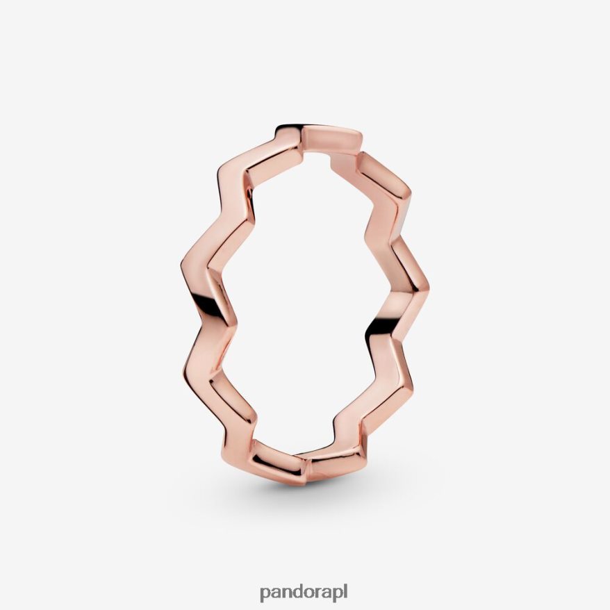 Pozłacane Różowym Złotem Akcesoria Pandora polerowany zygzak DFDN629