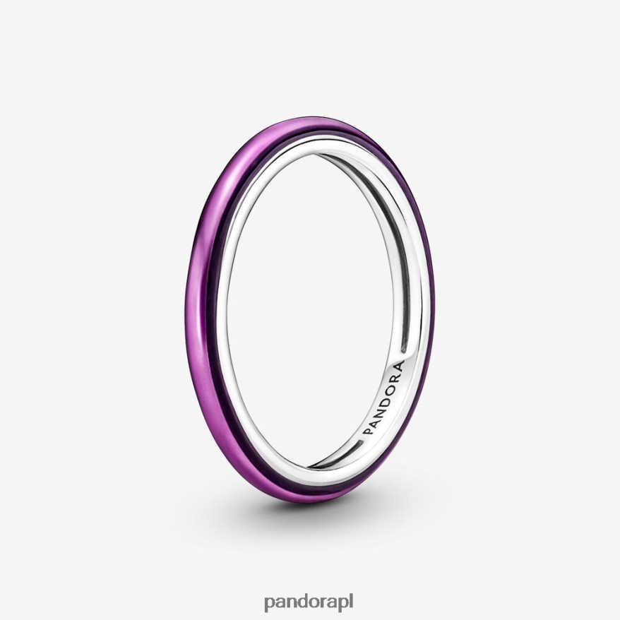 srebro Akcesoria Pandora mnie szokujący fioletowy pierścionek DFDN588