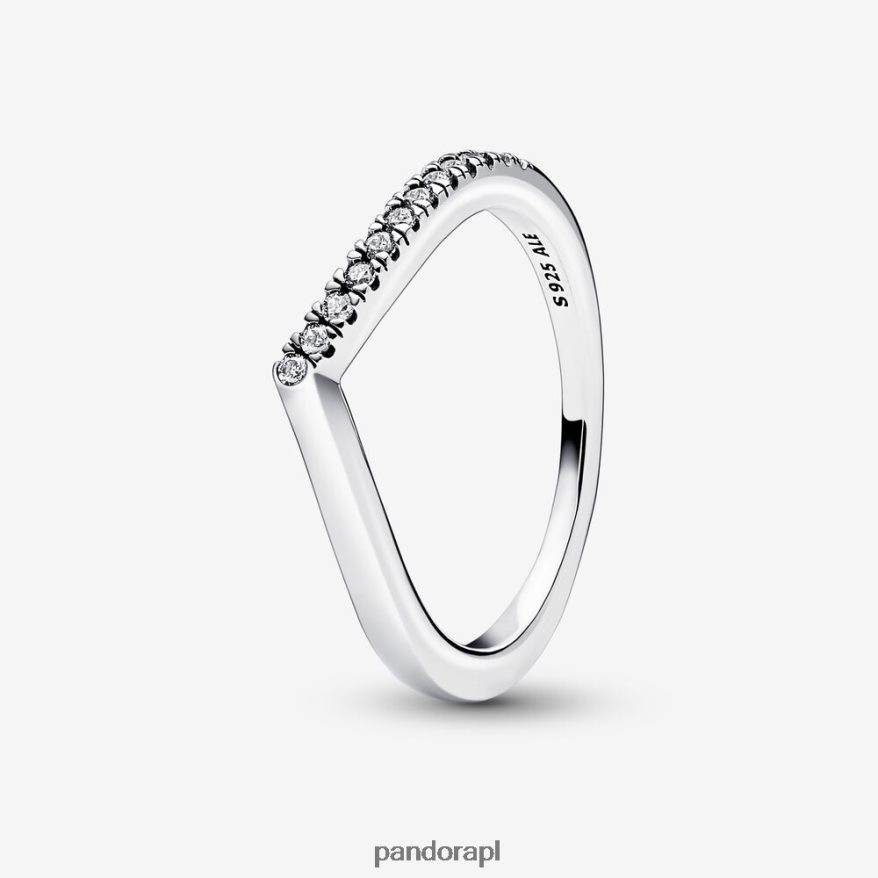 srebro Akcesoria Pandora ponadczasowy, półbłyszczący pierścionek życzeń DFDN604