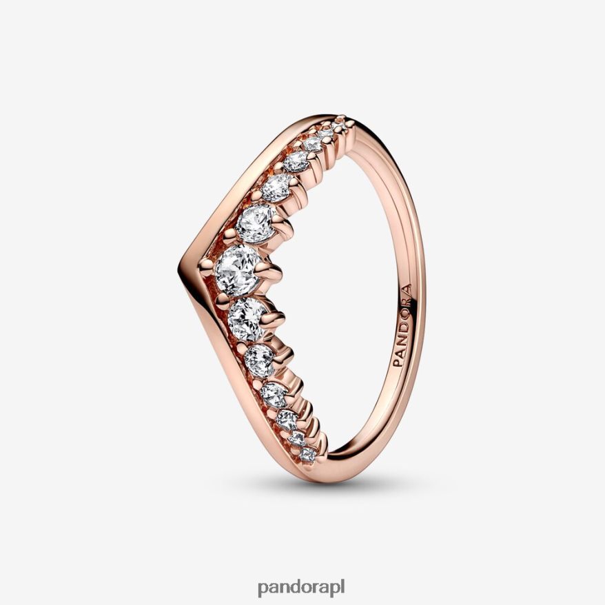 Pozłacane Różowym Złotem Akcesoria Pandora ponadczasowy pływający pierścień utorujący życzenie DFDN615