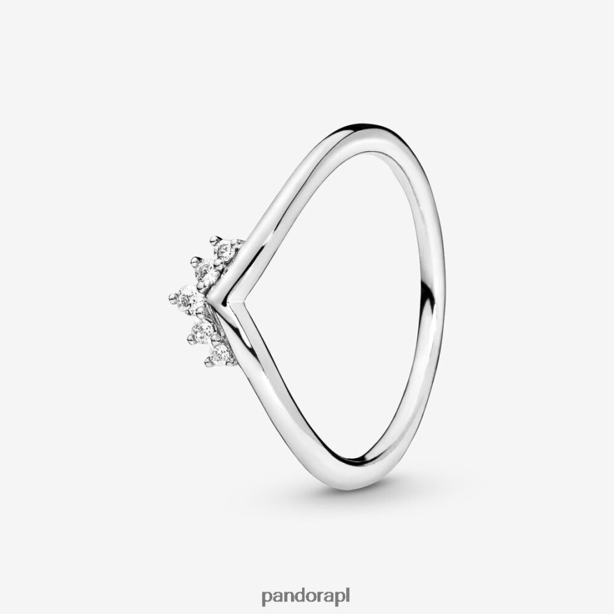 srebro Akcesoria Pandora pierścionek z tiarą DFDN590