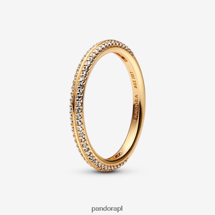 pozłacany Akcesoria Pandora utoruję pierścień DFDN570