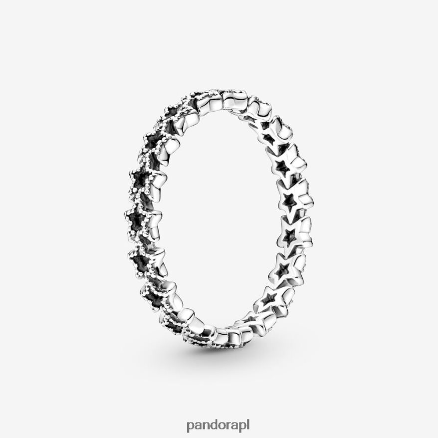 srebro Akcesoria Pandora pasmo asymetrycznego pierścienia gwiazd DFDN643