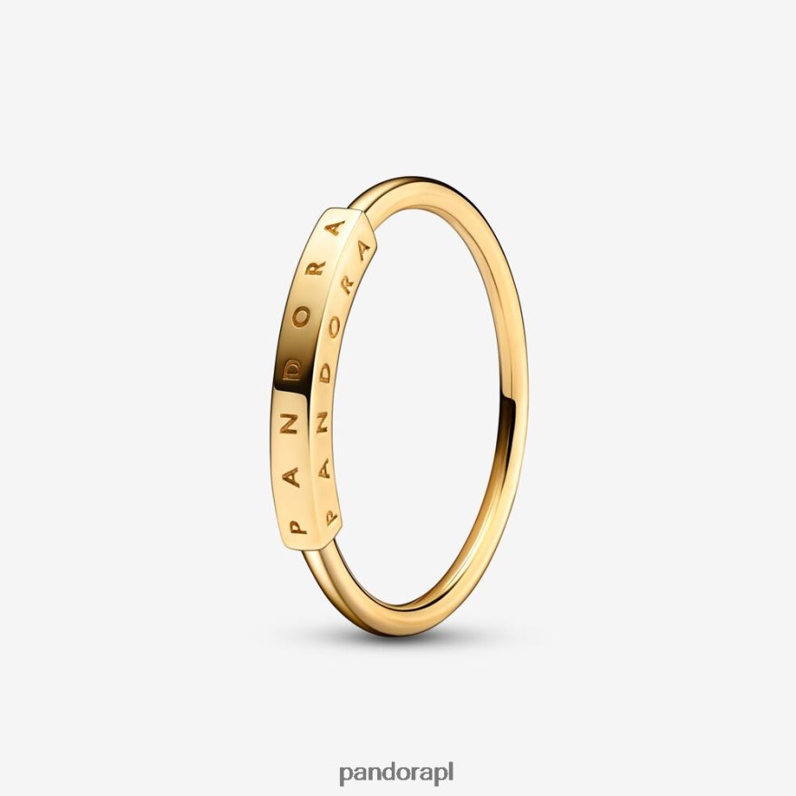 złoto Akcesoria Pandora podpisowy pierścień i-d DFDN658