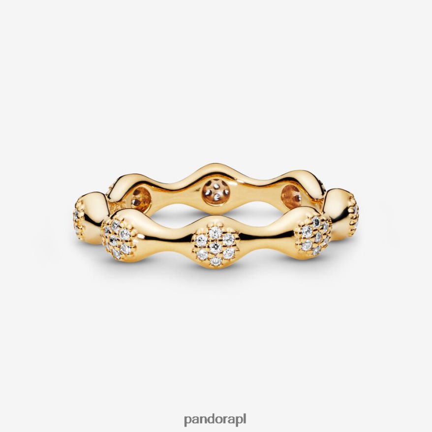 pozłacany Akcesoria Pandora Pierścień pavemodern lovepods - ostateczna wyprzedaż DFDN667