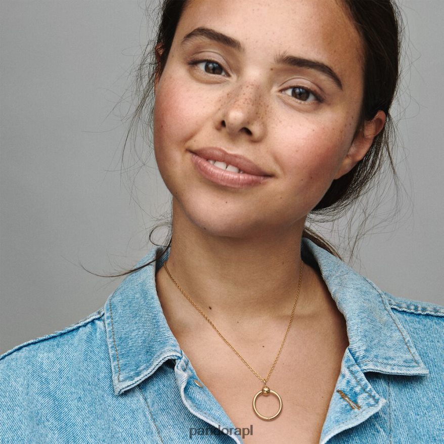 pozłacany Akcesoria Pandora chwile małe o wisiorek DFDN809