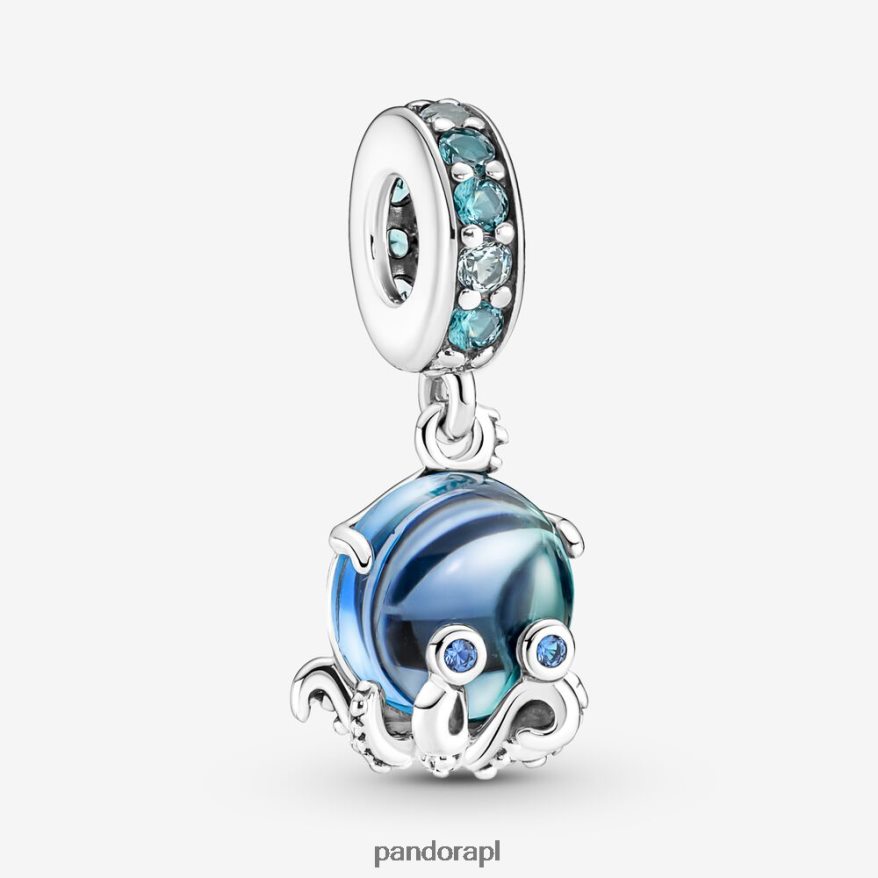 srebro Akcesoria Pandora Urocza zawieszka w kształcie ośmiornicy ze szkła Murano DFDN117