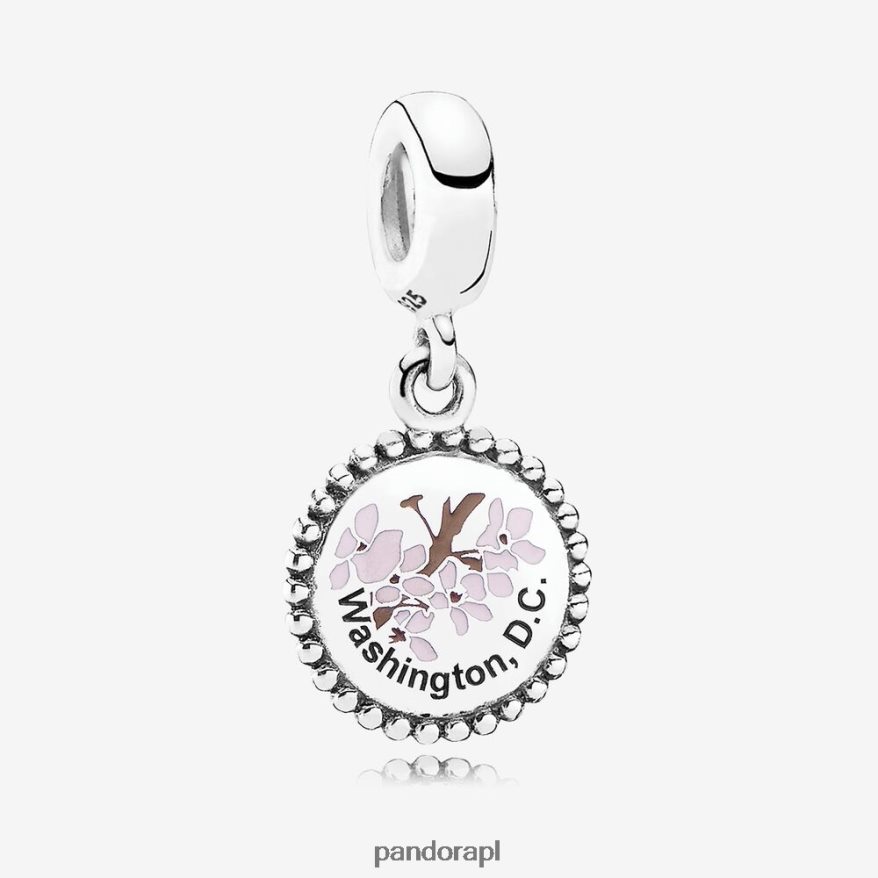 srebro Akcesoria Pandora Waszyngton. zawieszka z kwiatem wiśni DFDN188