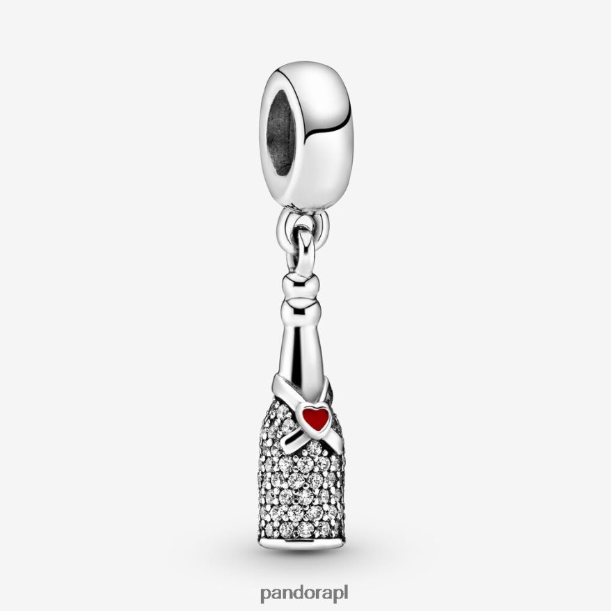 srebro Akcesoria Pandora Zawieszka z butelką wina musującego DFDN150