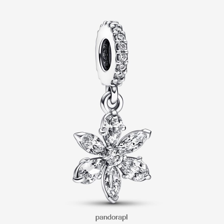 srebro Akcesoria Pandora błyszczący, wiszący urok klastra zielnikowego DFDN224