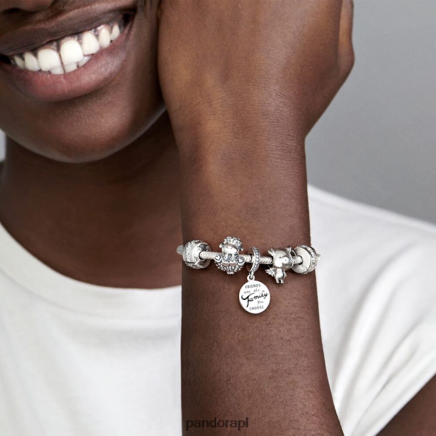 srebro Akcesoria Pandora przyjaciele to rodzinny wiszący urok DFDN75