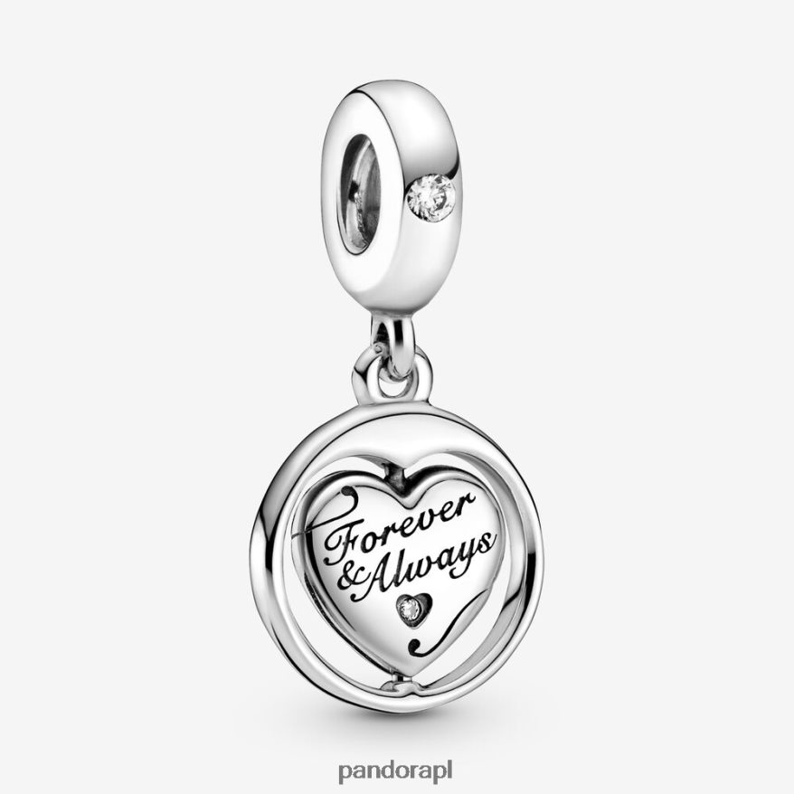 srebro Akcesoria Pandora wirujący na zawsze i zawsze wiszący urok bratniej duszy DFDN63