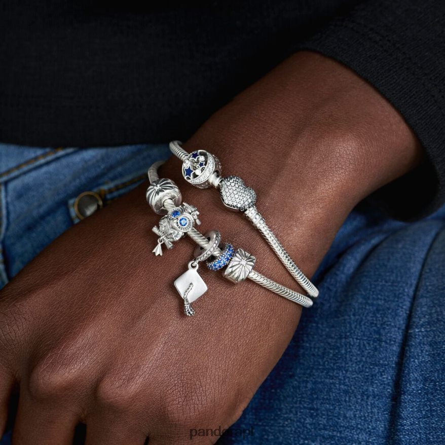 srebro Akcesoria Pandora zawieszka do czapki ukończenia szkoły DFDN65