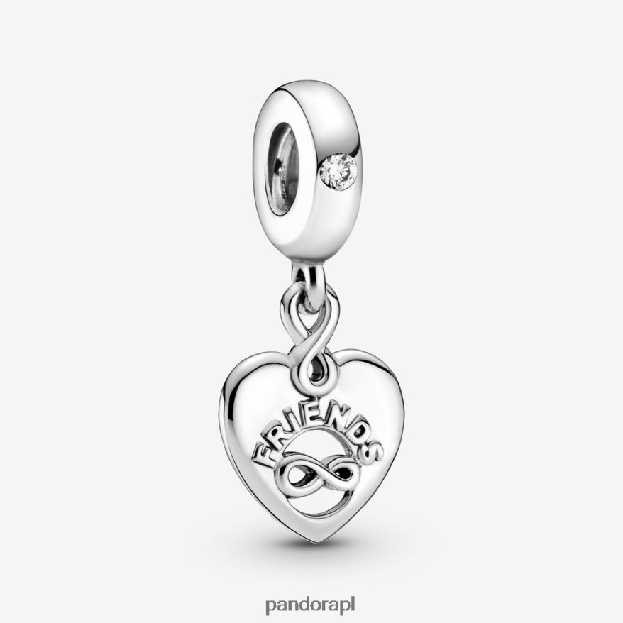 srebro Akcesoria Pandora zawieszka w kształcie serca przyjaciół na zawsze DFDN73