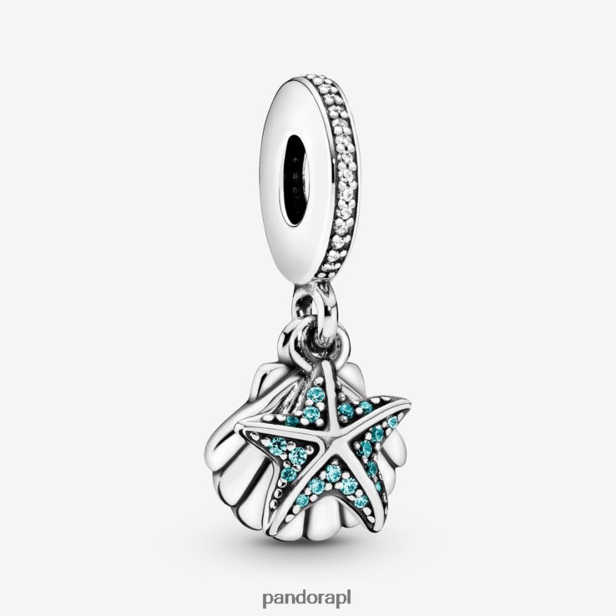 srebro Akcesoria Pandora zawieszka z rozgwiazdą i muszlą morską DFDN99