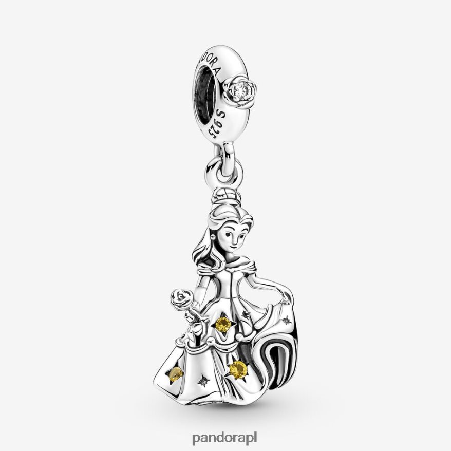 srebro Akcesoria Pandora zawieszka z motywem Disneya „Piękna i Bestia tańcząca Belle”. DFDN177