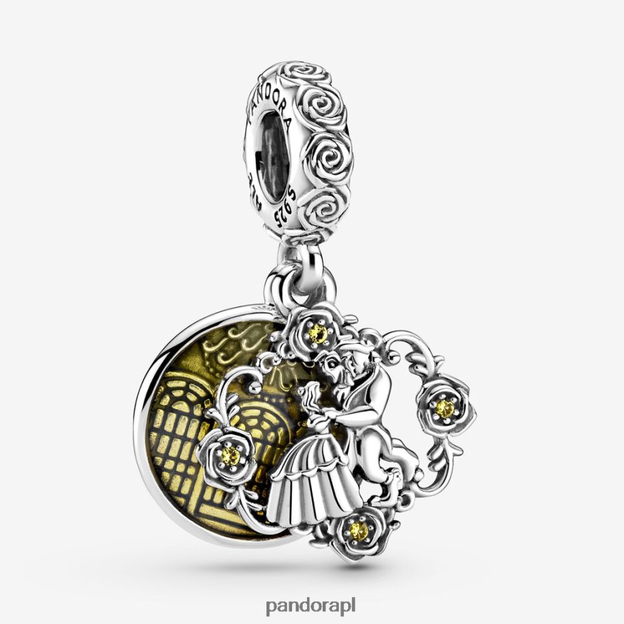 srebro Akcesoria Pandora zawieszka z motywem Disneya „Piękna i tańcząca bestia”. DFDN136