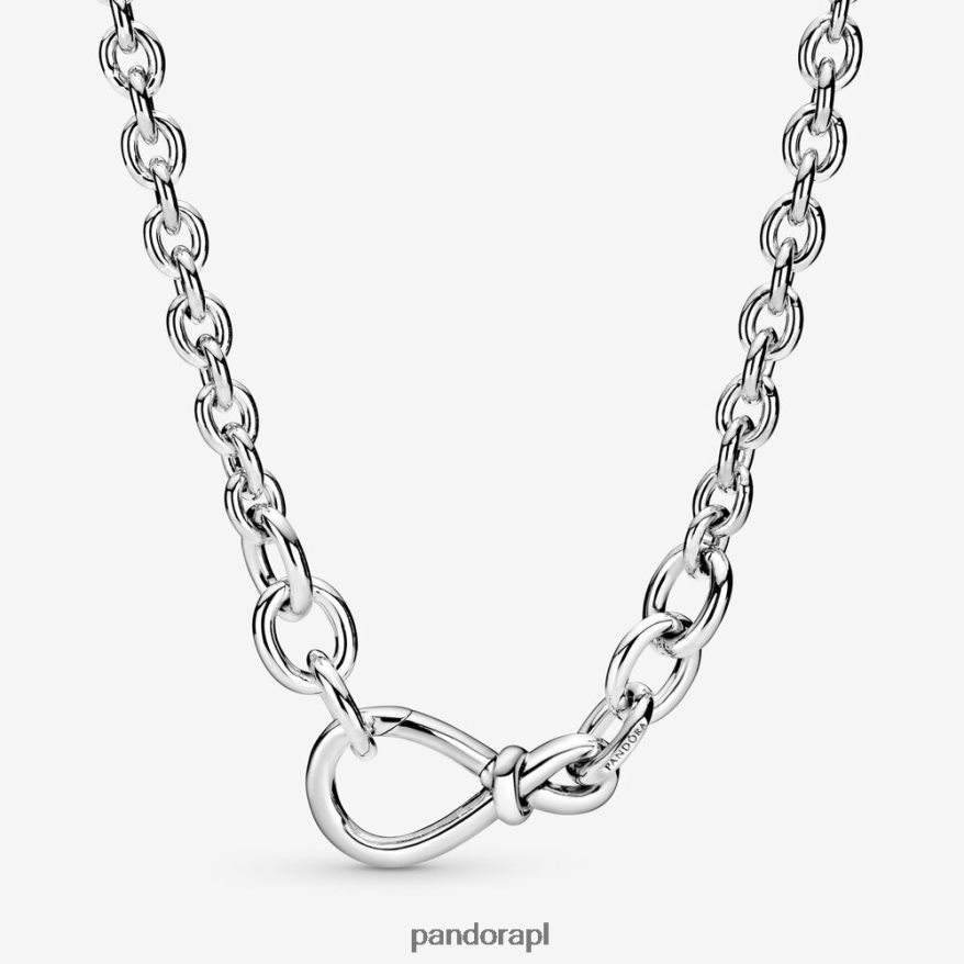 srebro Akcesoria Pandora masywny łańcuszek z węzłem nieskończoności DFDN806