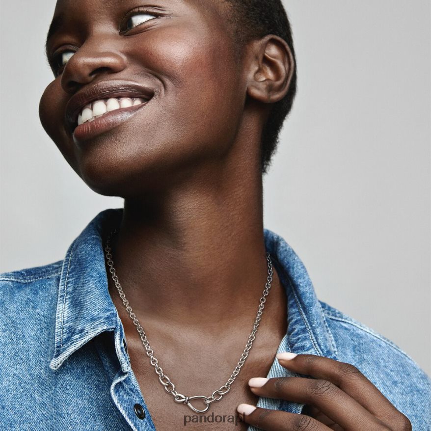 srebro Akcesoria Pandora masywny łańcuszek z węzłem nieskończoności DFDN806